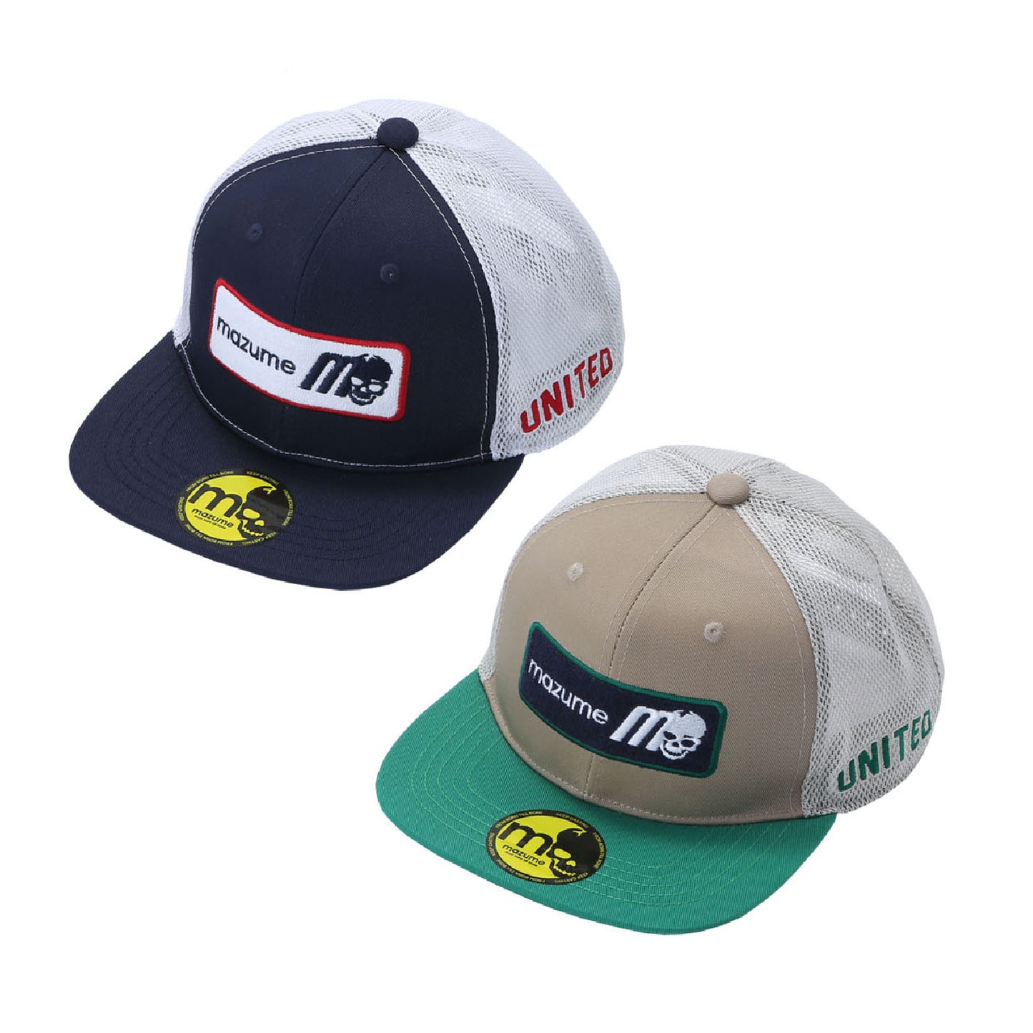 mazume FLAT CAP メッシュ mスカルBOXロゴ