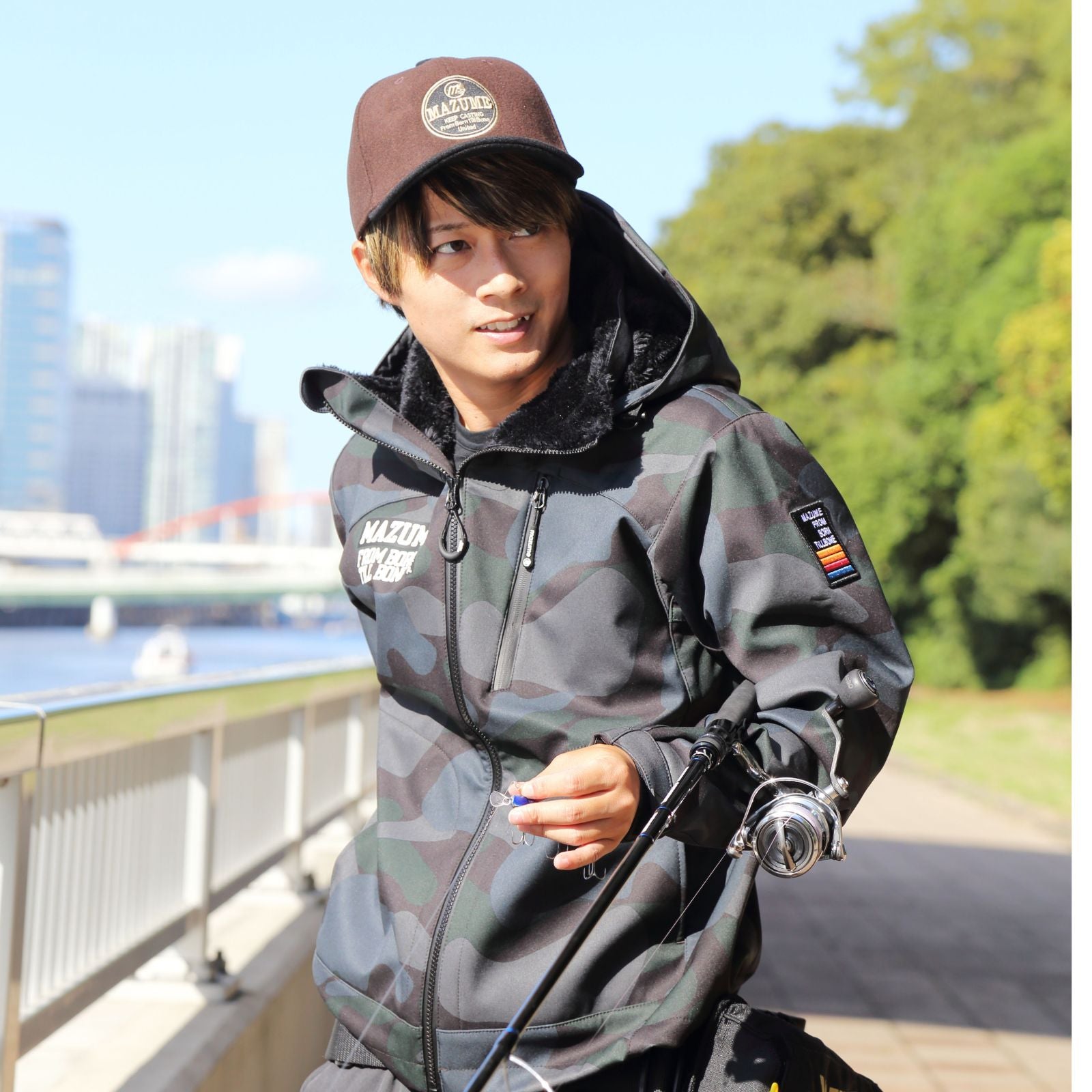 【美品】　mazume　マズメ　ウインドカットジャケット　ブラウン防風撥水 mazume ウインドカットMPジャケット ブラウン M 送料無料 [用品